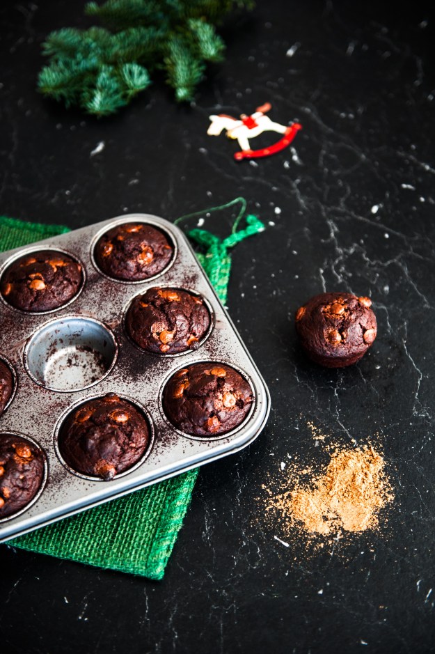 Weihnachtliche Schoko-Lebkuchen-Muffins